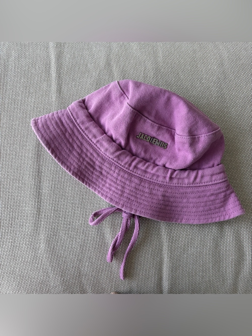 Jacquemus Lavender Bucket Hat with Drawstrings